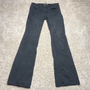 Life Energy Intelligence LEI Pants Womens 7 Gray Flared Leg Flat Front Casual